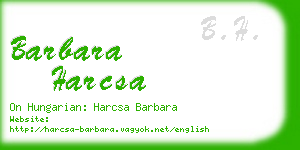 barbara harcsa business card